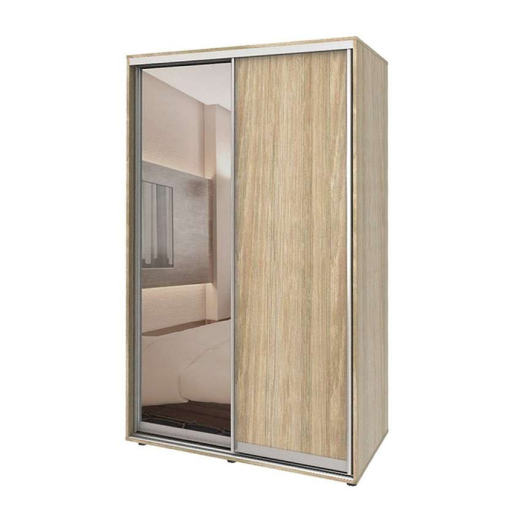 Шафа купе 1800х600х2400 Дзеркало+ДСП (Ексклюзив)