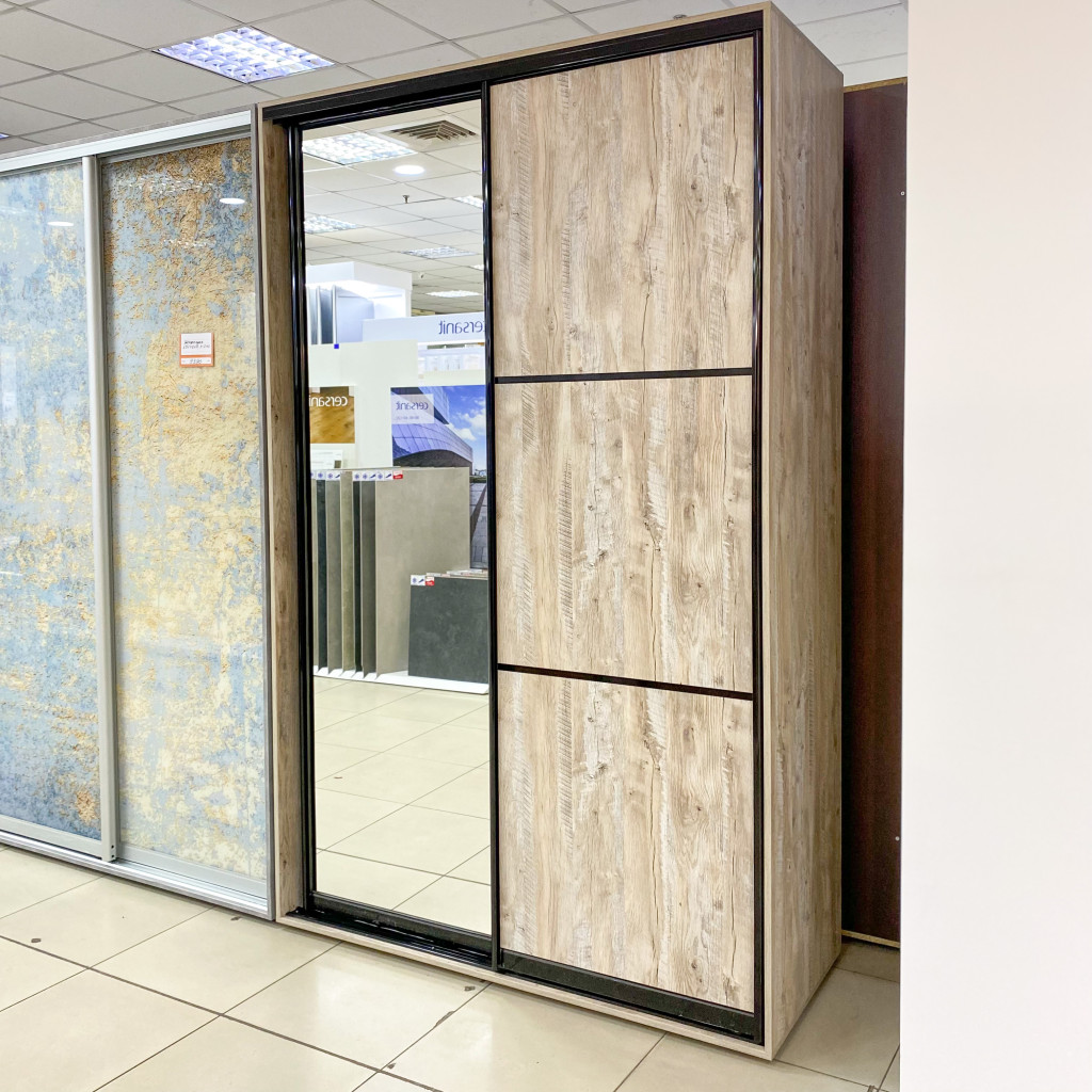 Шафа купе 1500х600х2400 Дхеркало+Комбі 3 (Ексклюзив)