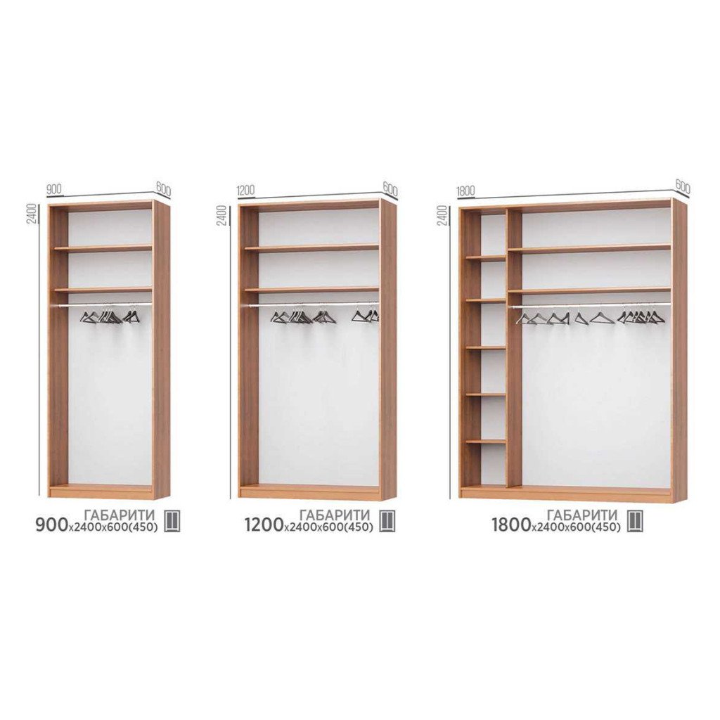 Шафа купе Баварія 1900х600х2400 (Mebel Star)